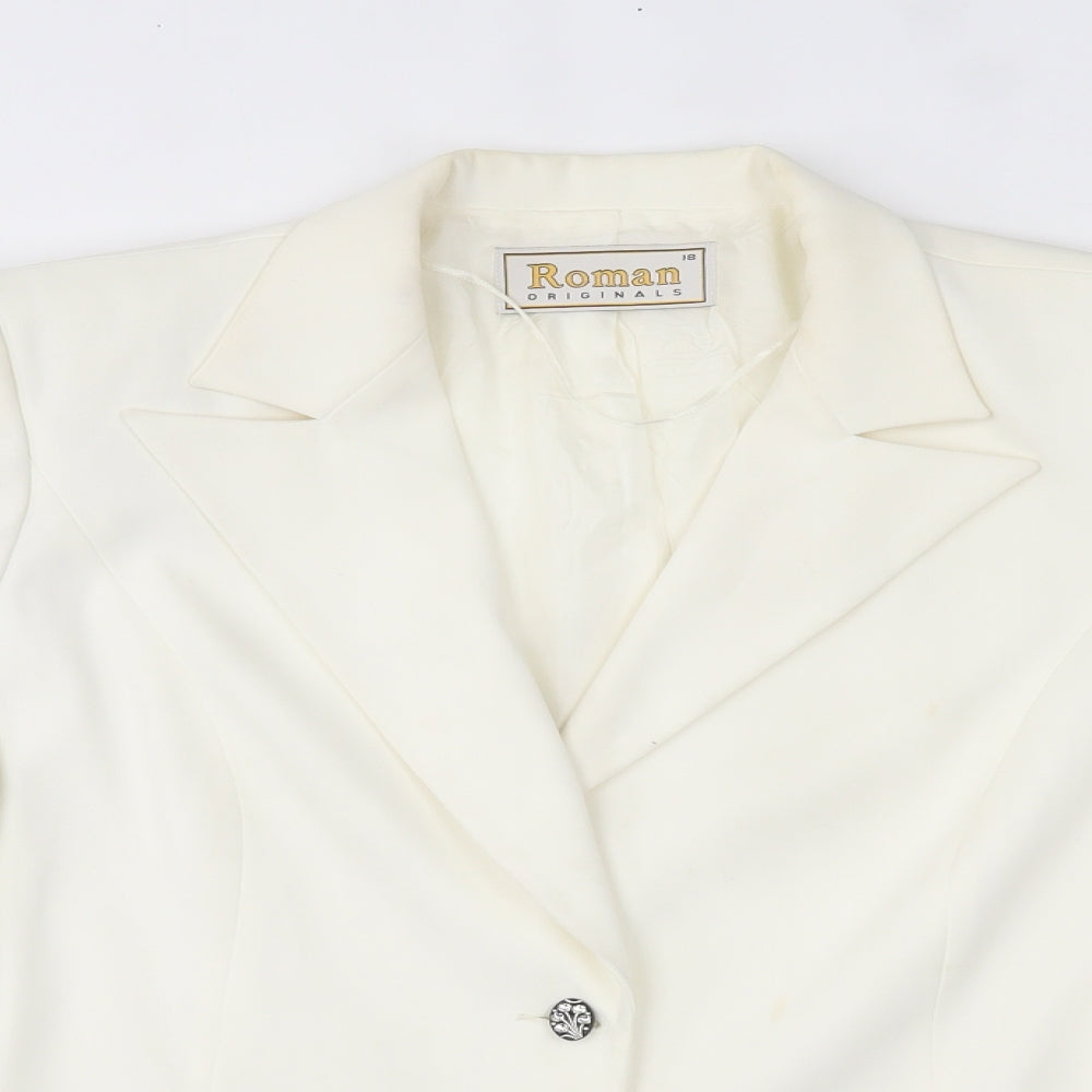 Roman Womens White   Jacket Blazer Size 18