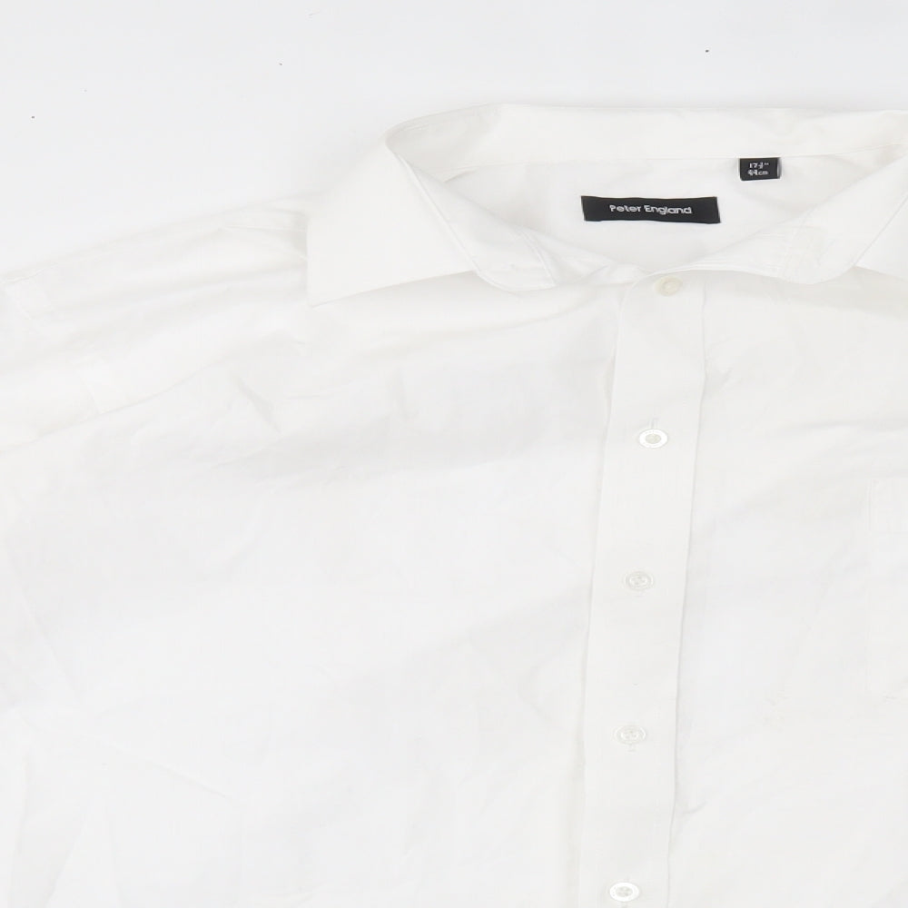 Peter England Mens White    Button-Up Size 17.5