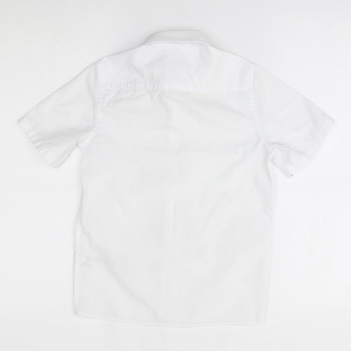 M&S Boys White   Basic Button-Up Size 8-9 Years