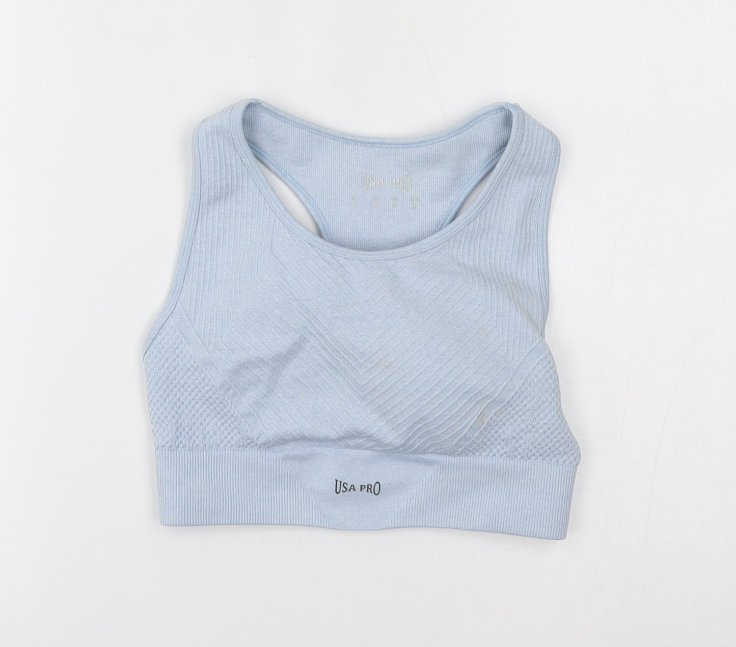 USA Pro Womens Blue   Cropped Tank Size 8  - sports bra