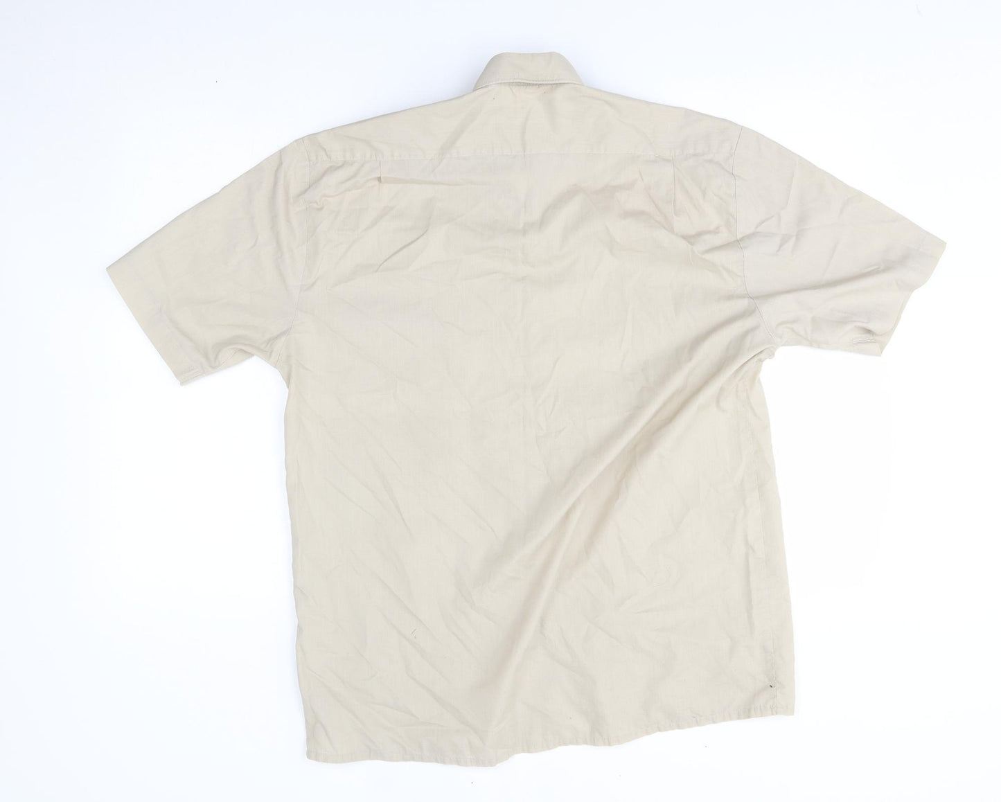 hazard Mens Beige    Button-Up Size M