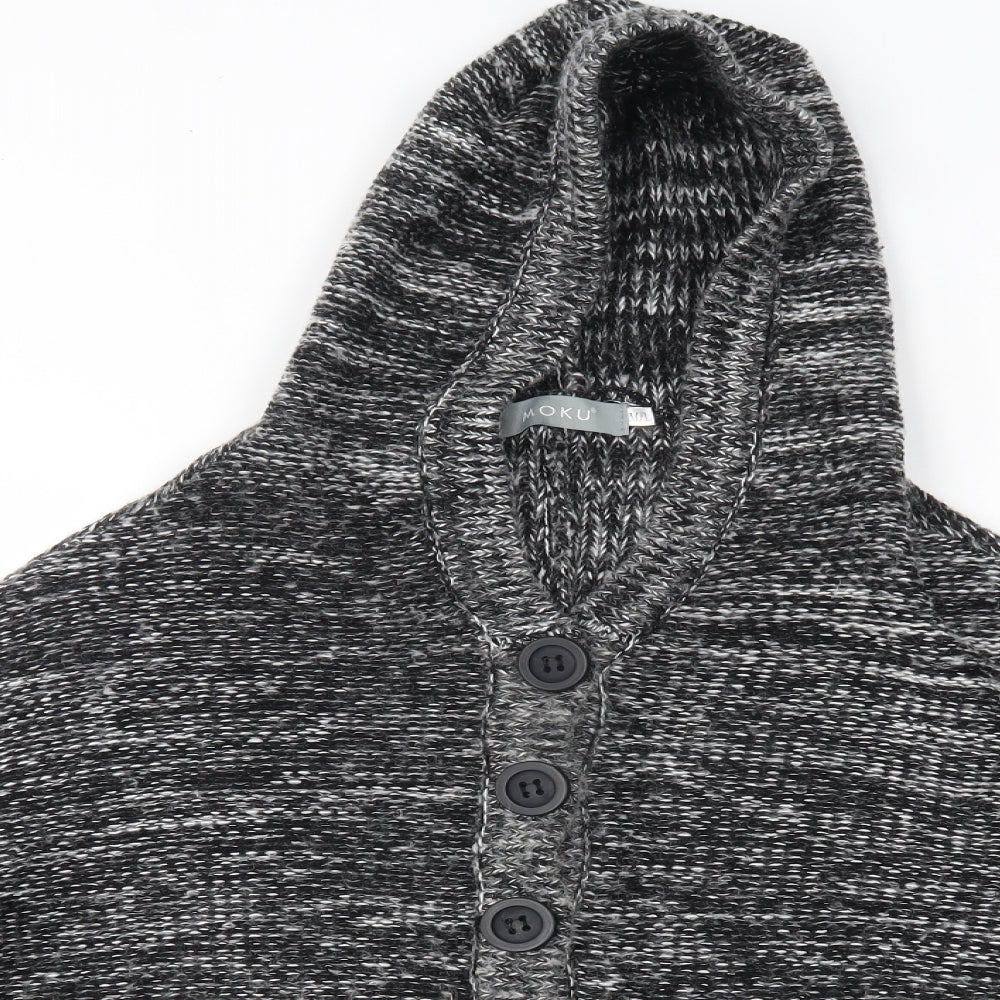 Moku Womens Grey   Cardigan Jumper Size M