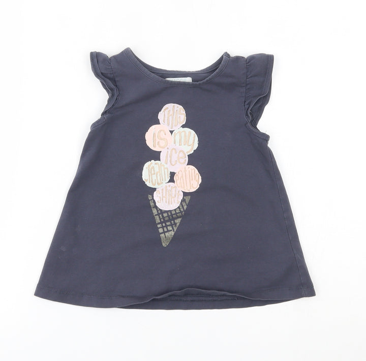 Maggie & Zoe Girls Blue Basic Blouse Size 3-4 Years