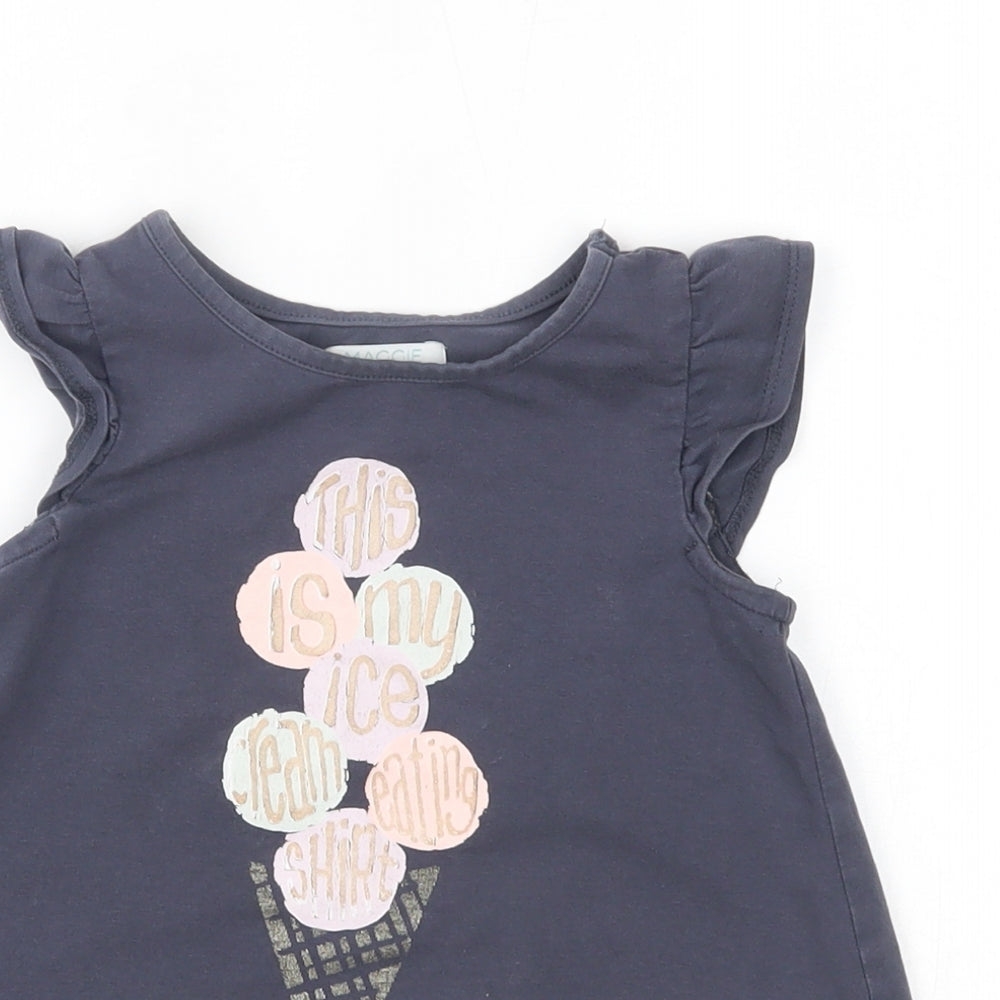Maggie & Zoe Girls Blue   Basic Blouse Size 3-4 Years