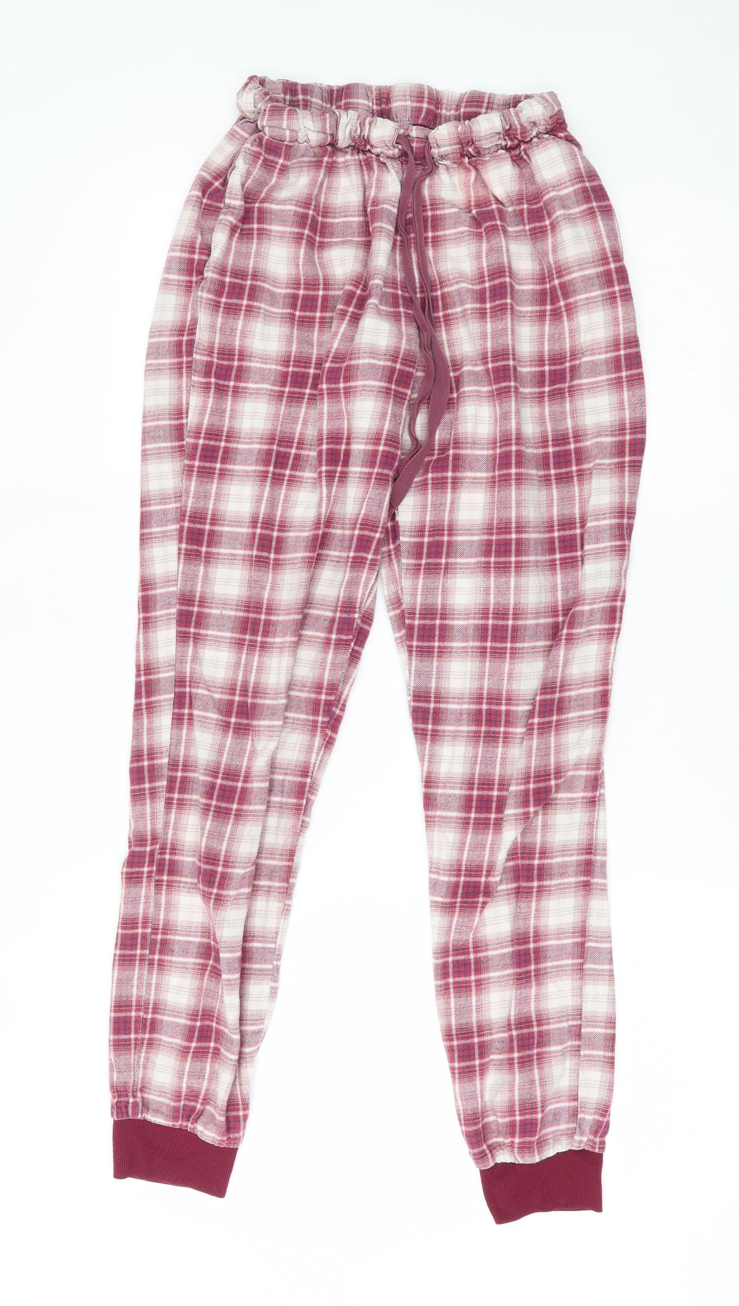 Primark Womens Red Plaid   Lounge Pants Size M