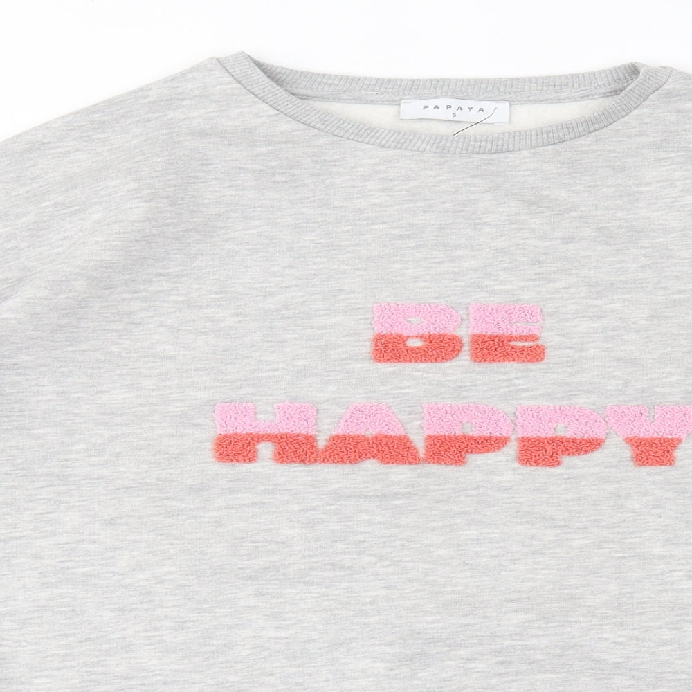 Papaya Womens Grey   Pullover Jumper Size S