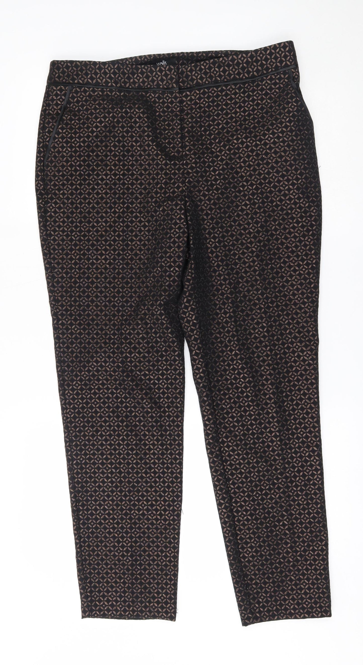 Wallis Womens Black   Trousers  Size 14 L26 in