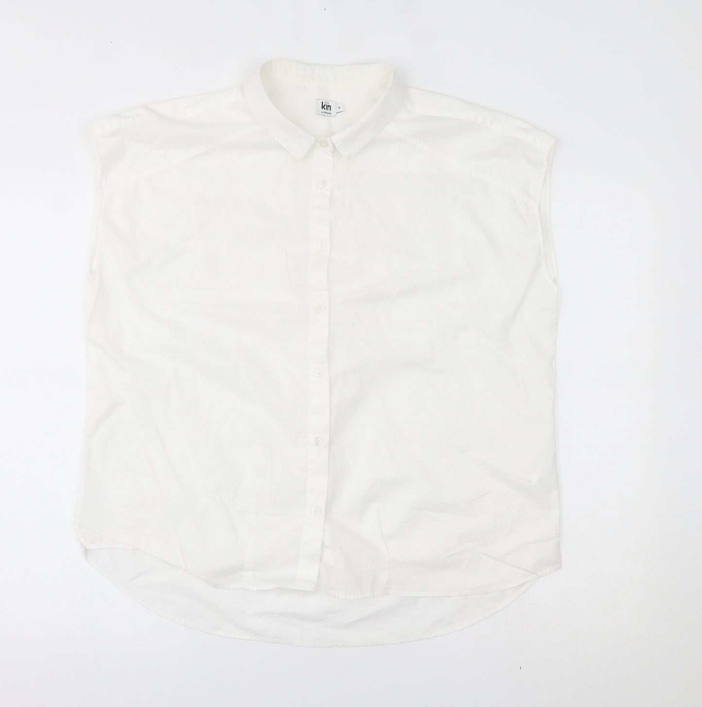 John Lewis Womens White   Basic Button-Up Size 14