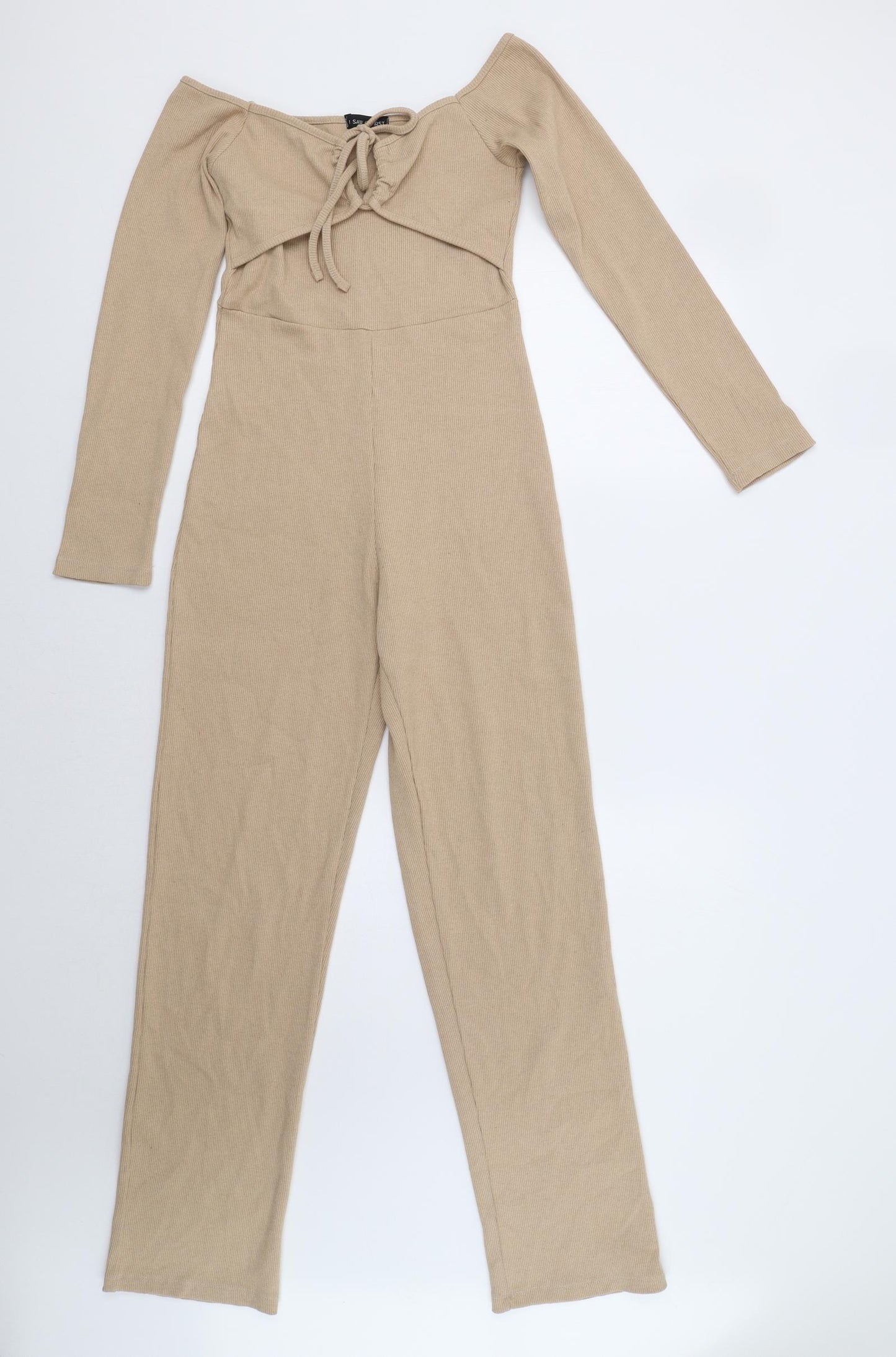 I SAW IT FIRST Womens Beige   Jumpsuit One-Piece Size S L31 in
