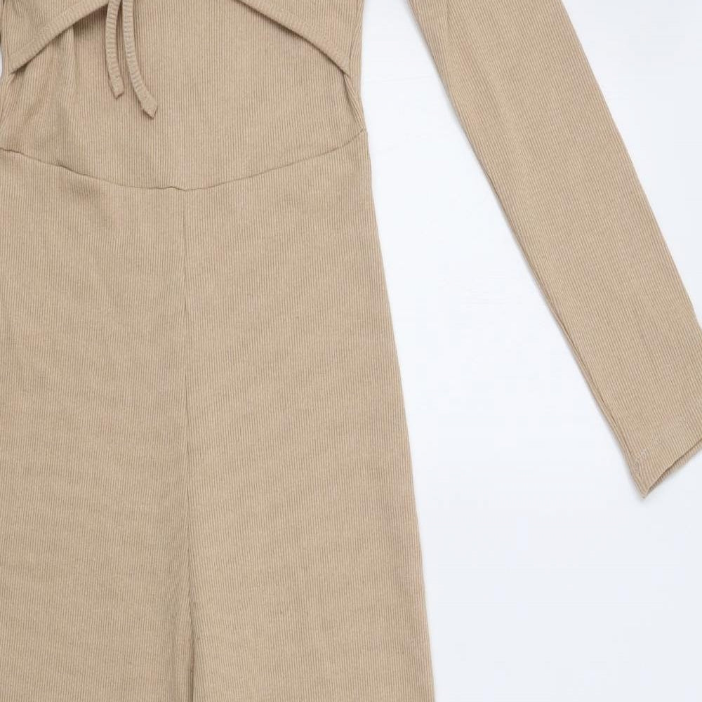 I SAW IT FIRST Womens Beige   Jumpsuit One-Piece Size S L31 in