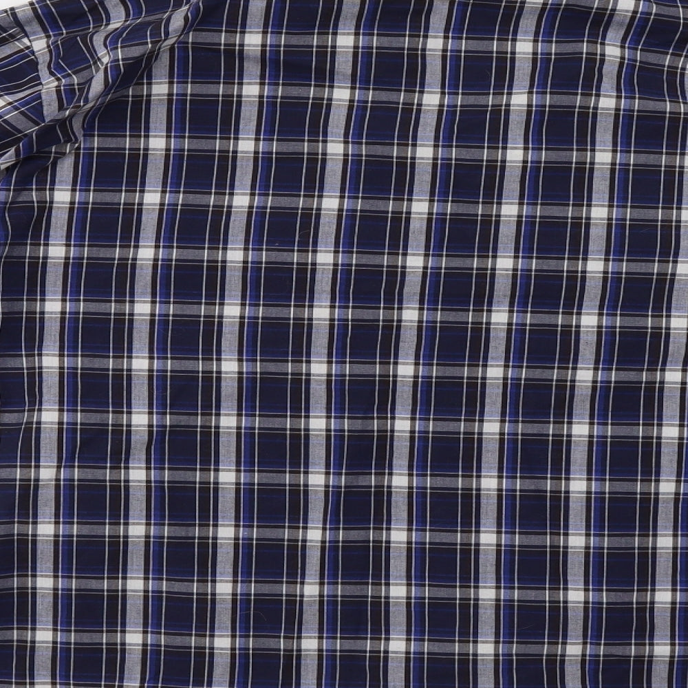 George Mens Blue Check   Pyjama Top Size XL