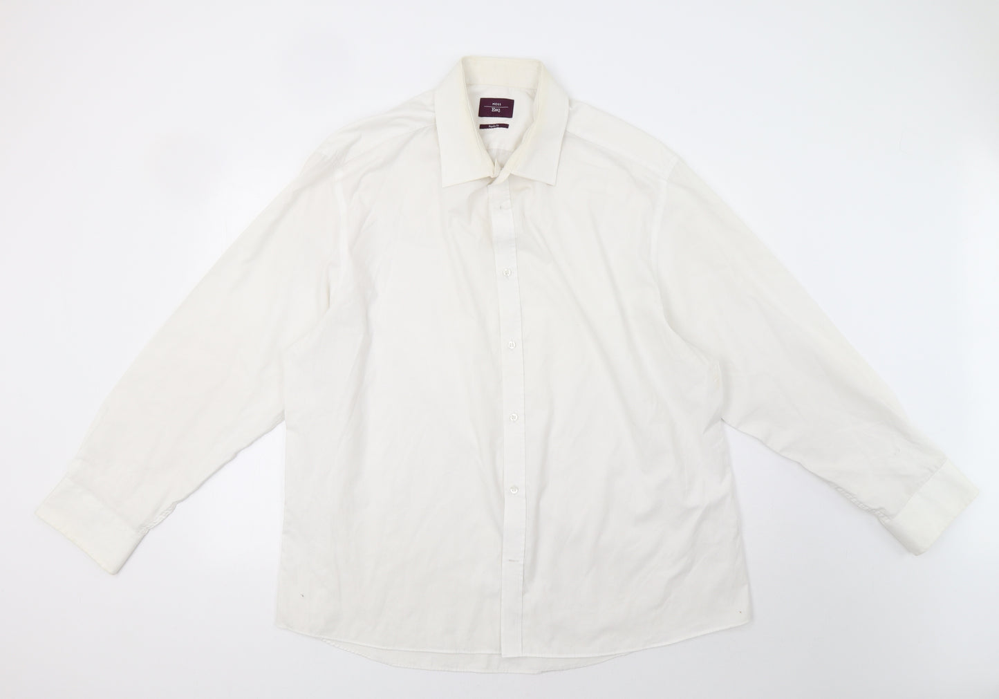 Moss Mens White    Dress Shirt Size 19