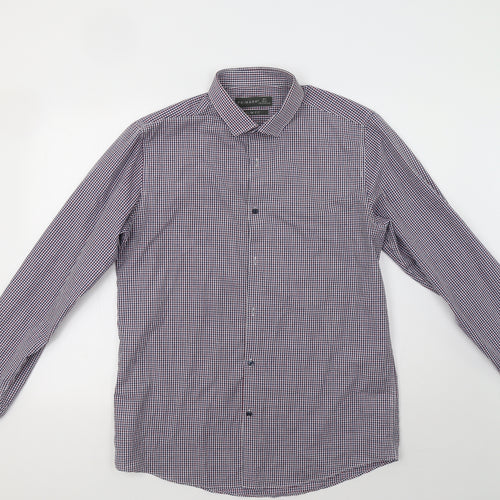 Primark Mens Blue Check   Dress Shirt Size 16.5