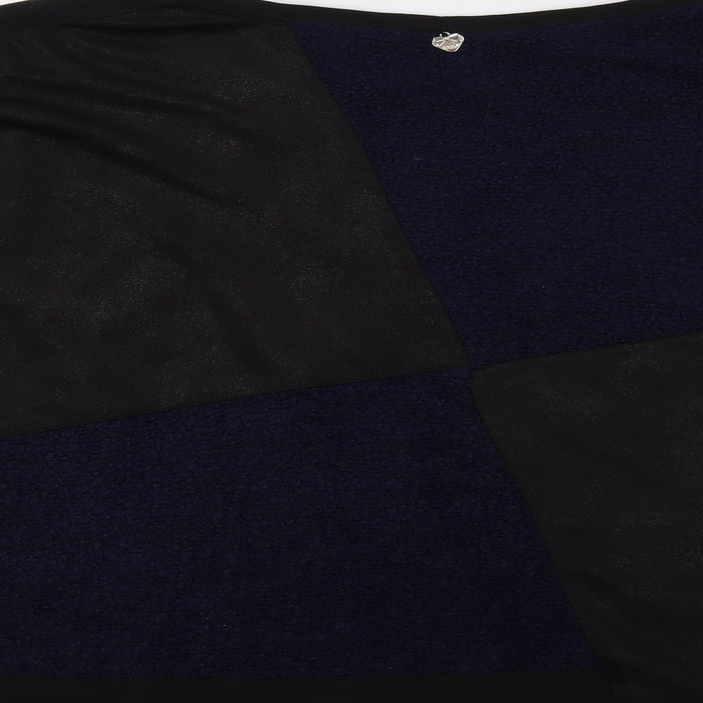 Mat Womens Blue Geometric  Pullover Jumper Size M