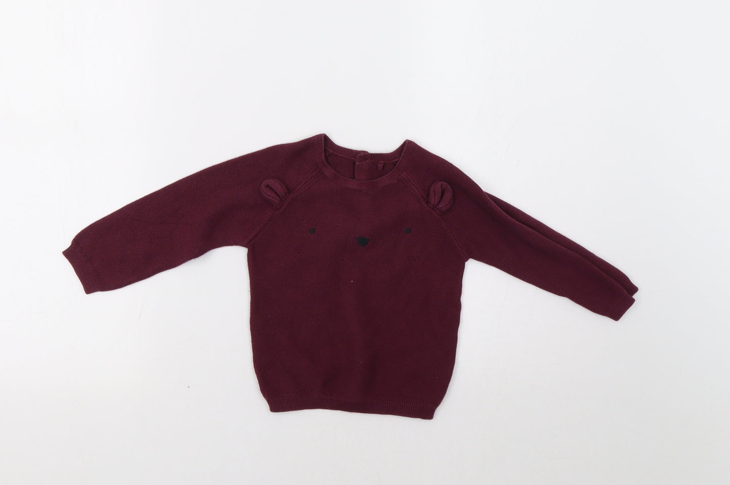 TU Baby Purple   Pullover Jumper Size 12-18 Months  - Bear