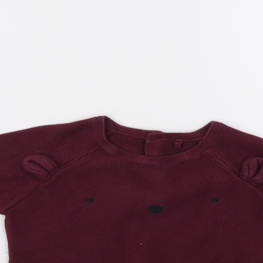 TU Baby Purple   Pullover Jumper Size 12-18 Months  - Bear