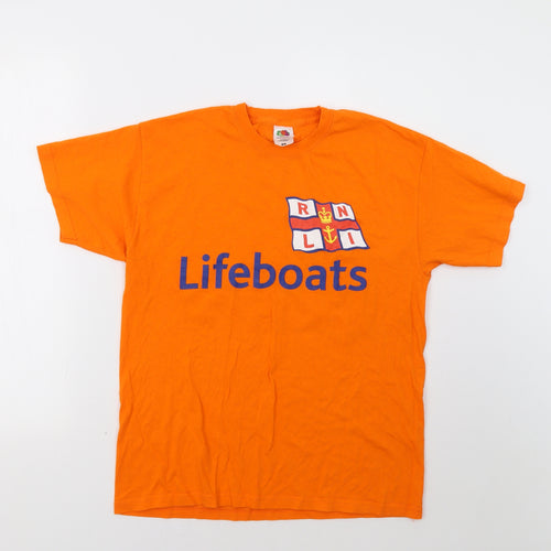 Fruit of the Loom Womens Orange   Basic T-Shirt Size M  - Lifeboats