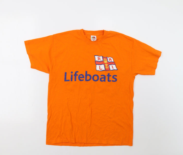 Fruit of the Loom Womens Orange   Basic T-Shirt Size M  - Lifeboats