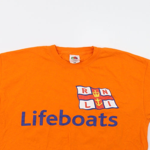 Fruit of the Loom Womens Orange   Basic T-Shirt Size M  - Lifeboats