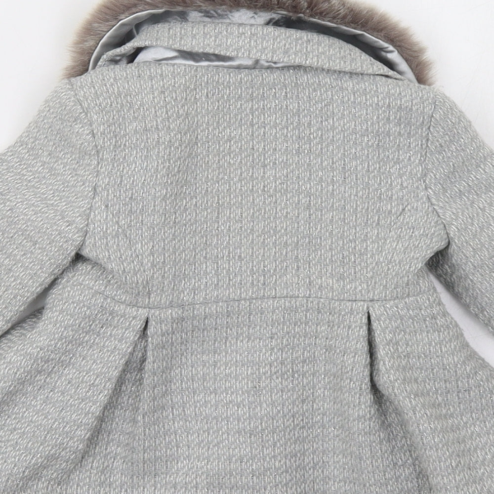 F&F Baby Grey   Pea Coat Coat Size 6-9 Months