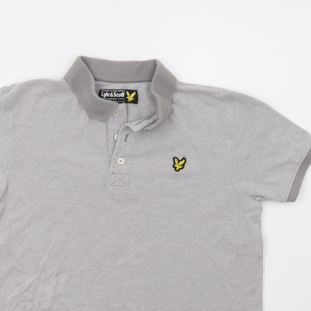 Lyle & Scott Boys Grey   Basic Polo Size 12-13 Years
