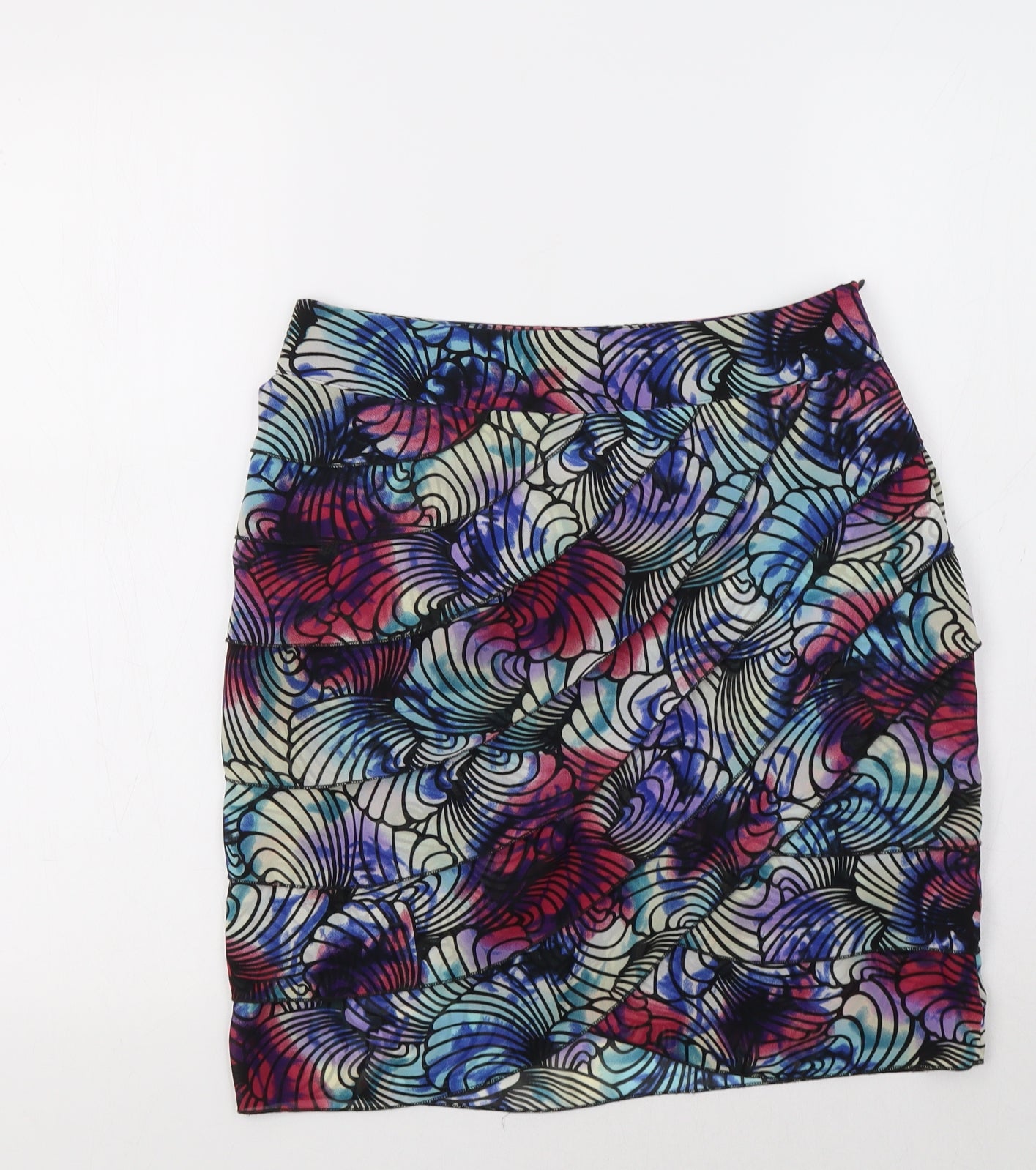 Papaya Womens Multicoloured Geometric  Mini Skirt Size 8