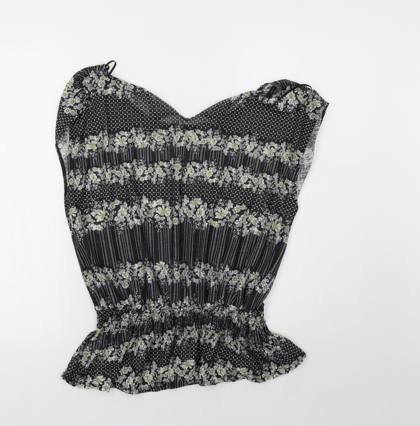 Primark Womens Black Floral  Basic Blouse Size 20