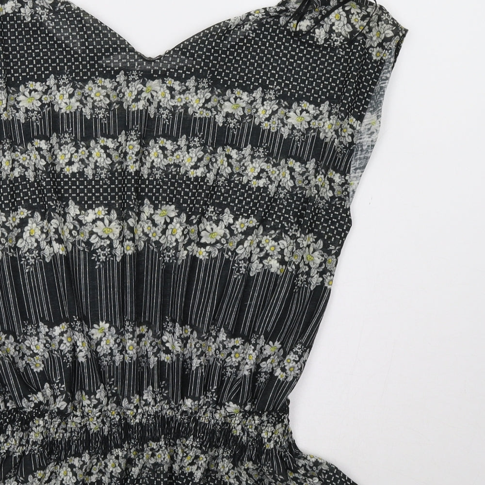 Primark Womens Black Floral  Basic Blouse Size 20