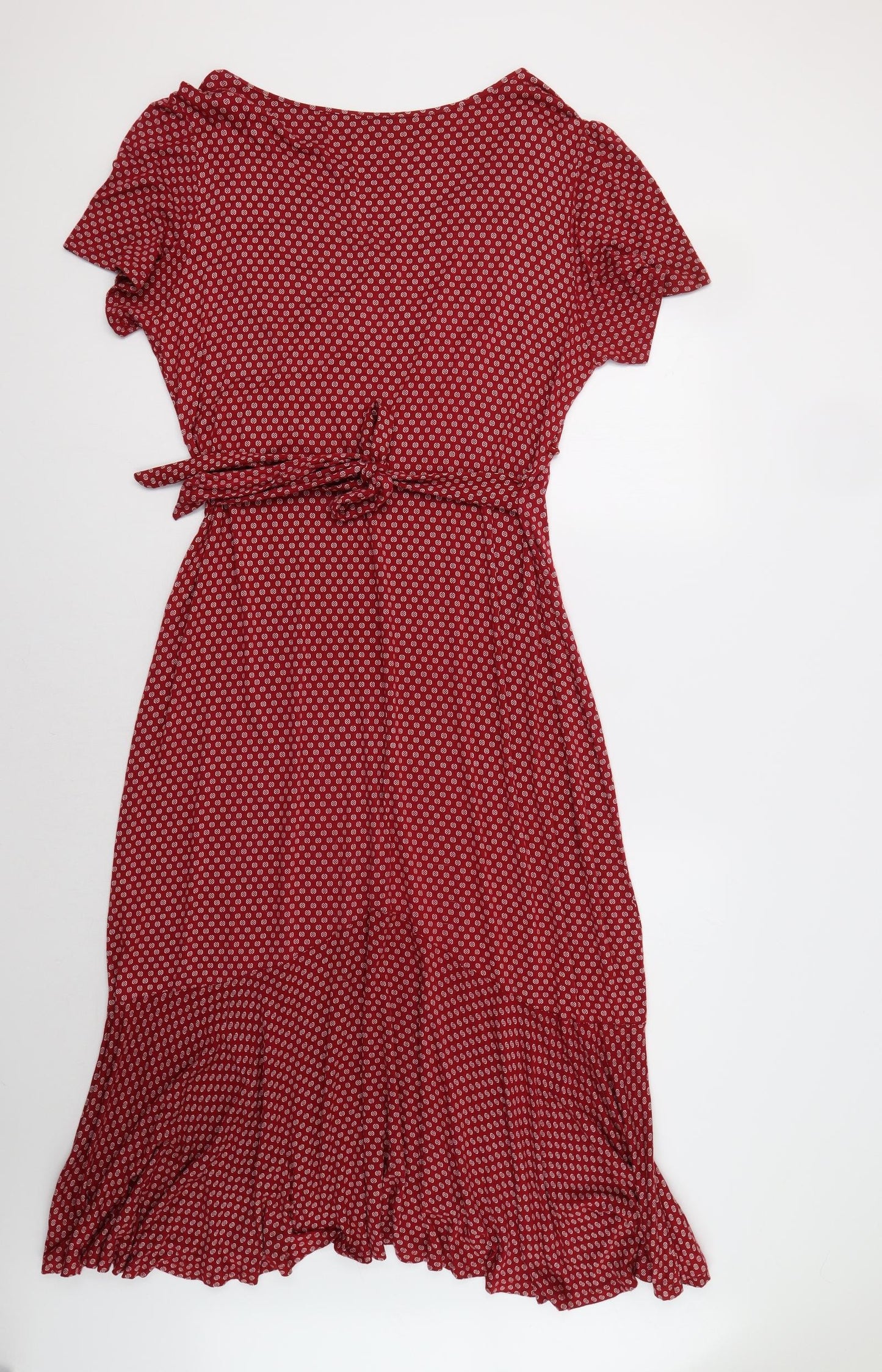 M & Co Womens Red Geometric  Maxi  Size 24