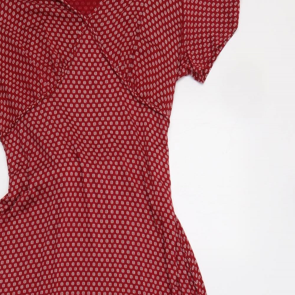 M & Co Womens Red Geometric  Maxi  Size 24