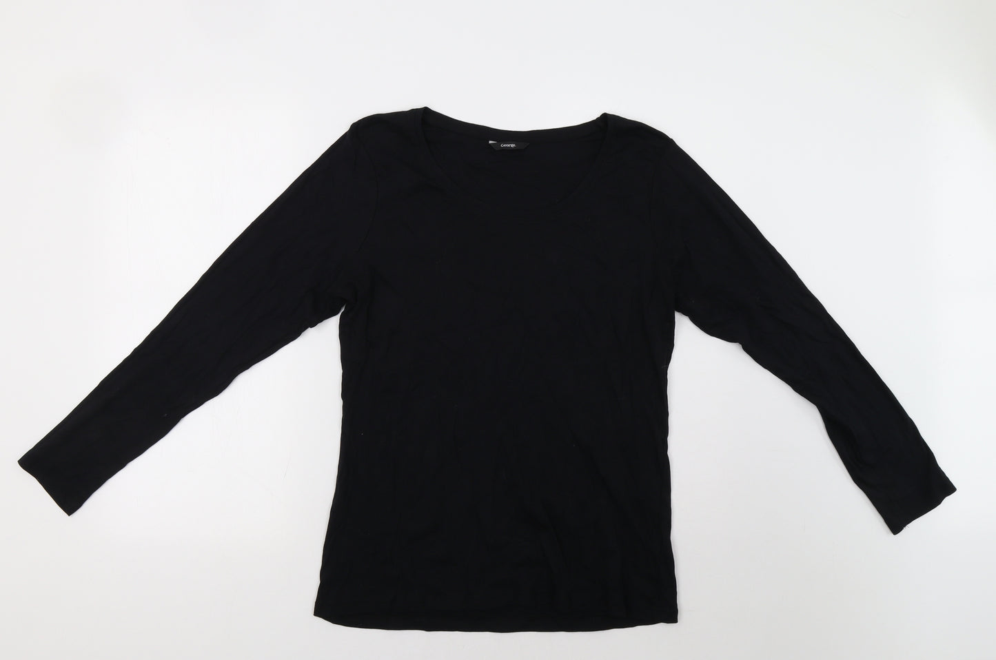 George Womens Black   Basic T-Shirt Size 20