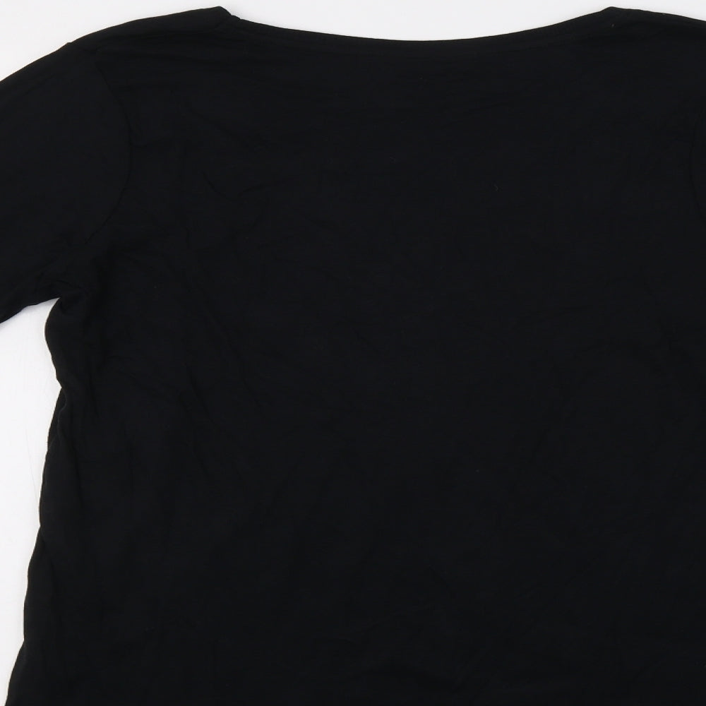 George Womens Black   Basic T-Shirt Size 20