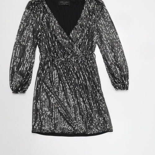 Little Mistress Womens Silver   Fit & Flare  Size 10