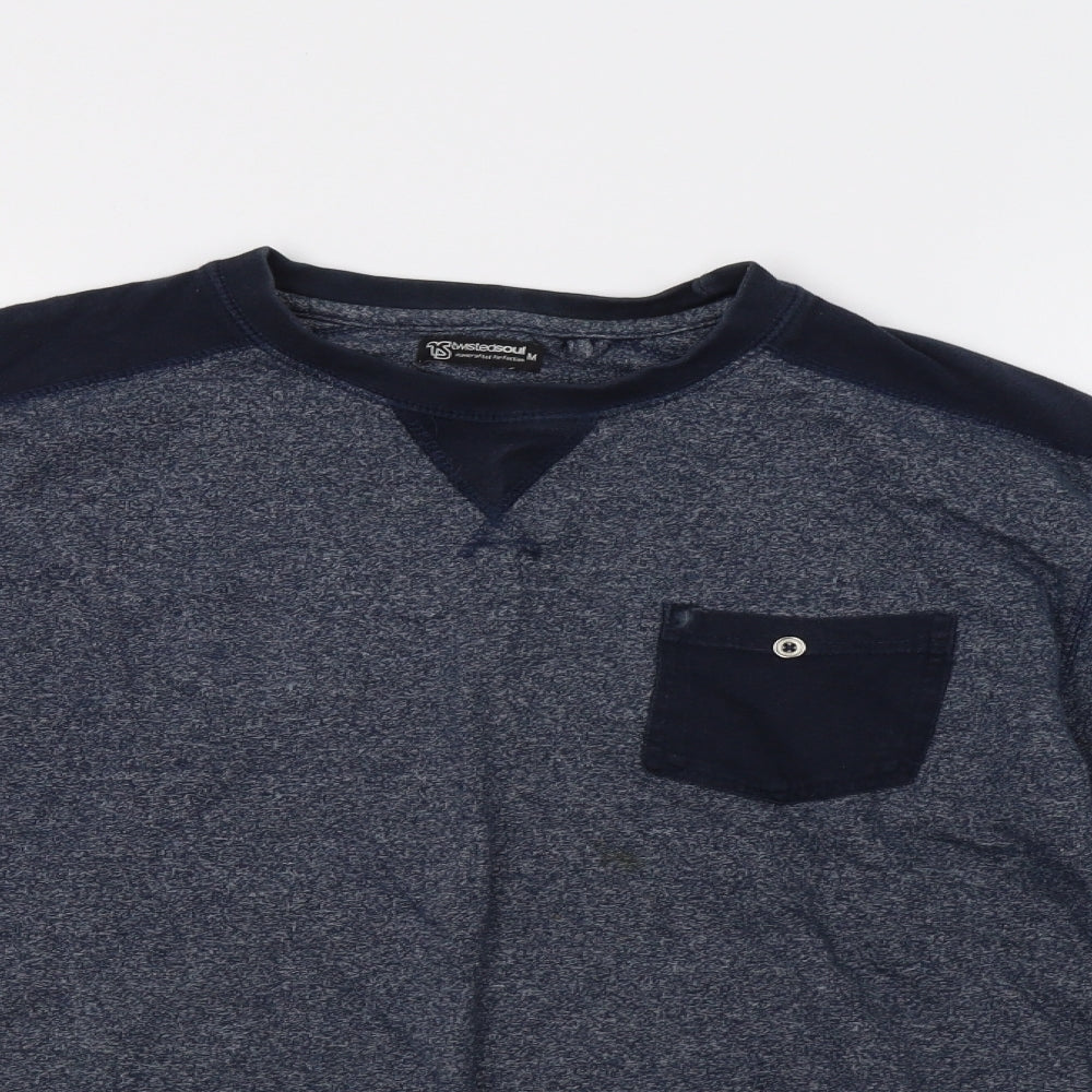 Twisted Soul Mens Blue   Pullover Sweatshirt Size M