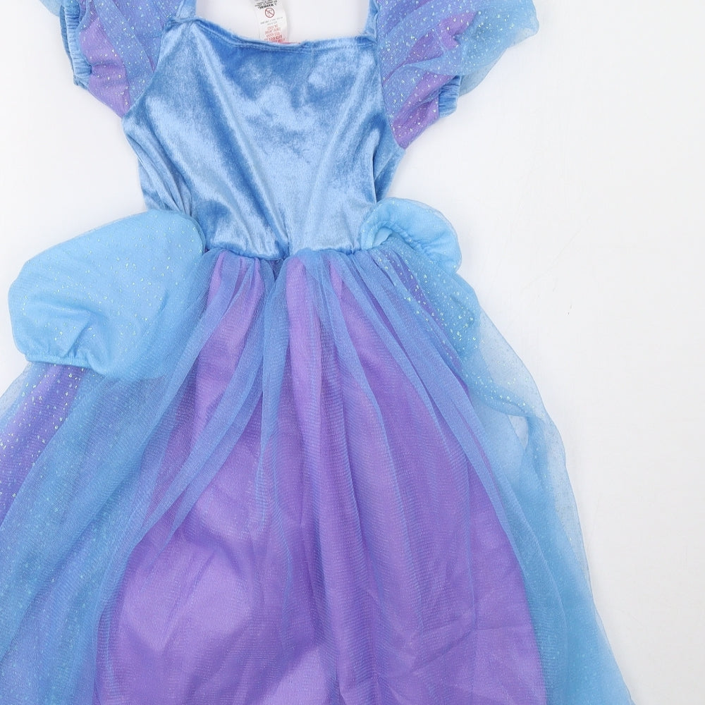 Disney Girls Purple Polka Dot  Ball Gown  Size 3-4 Years  - Cinderella Dress