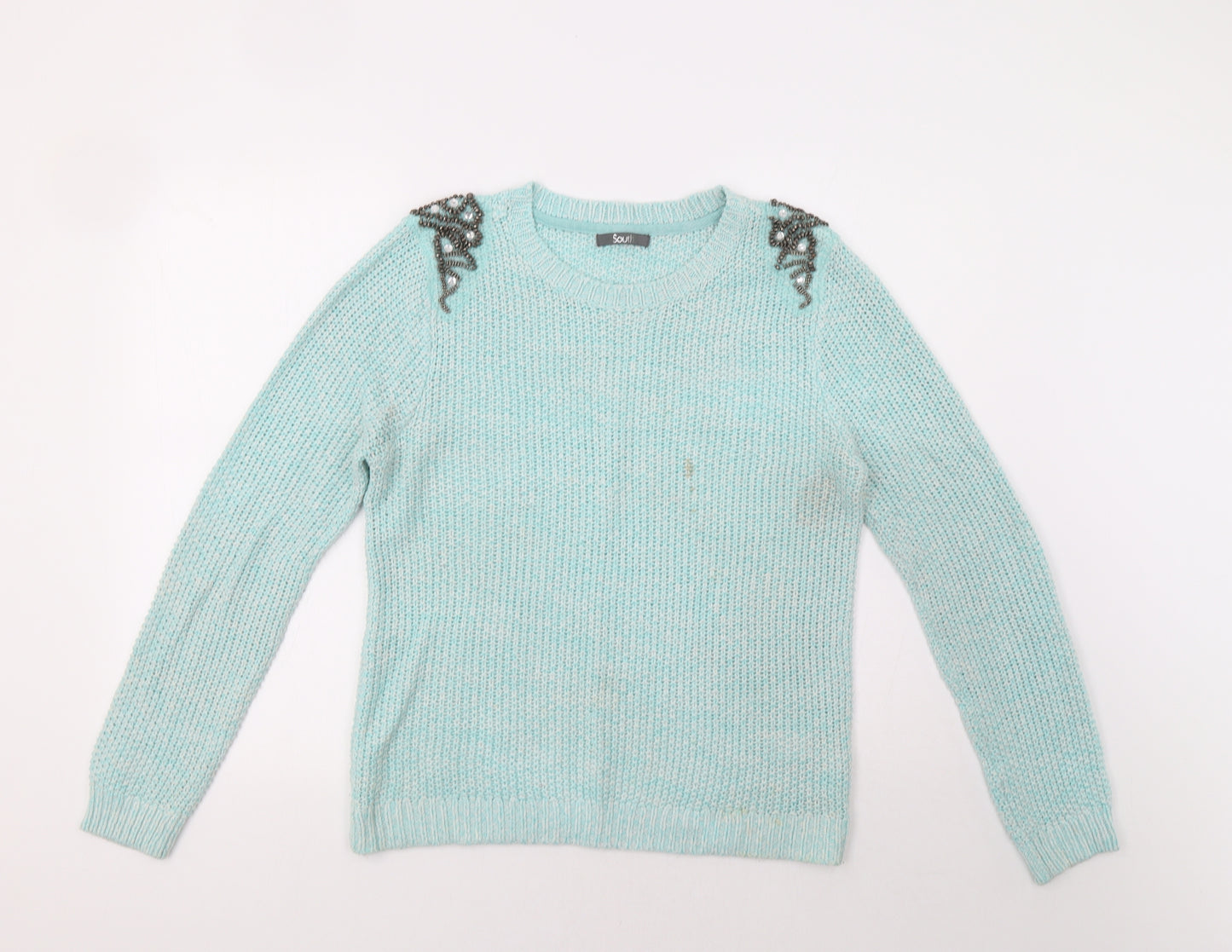 South Womens Green   Pullover Jumper Size 16  - Embellished