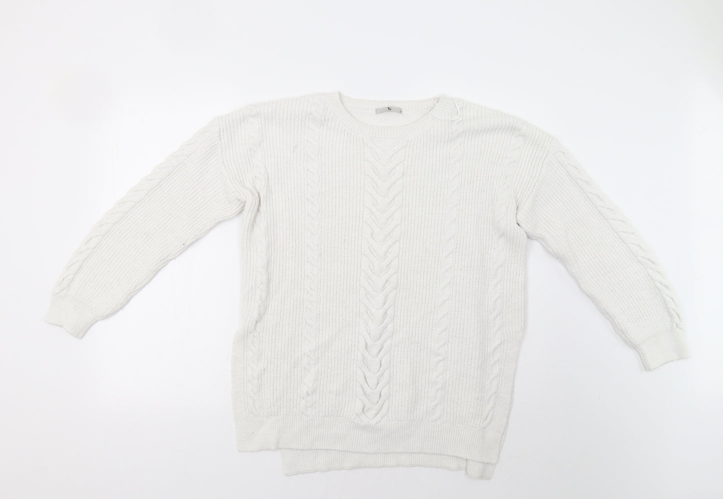TU Womens White   Pullover Jumper Size 14