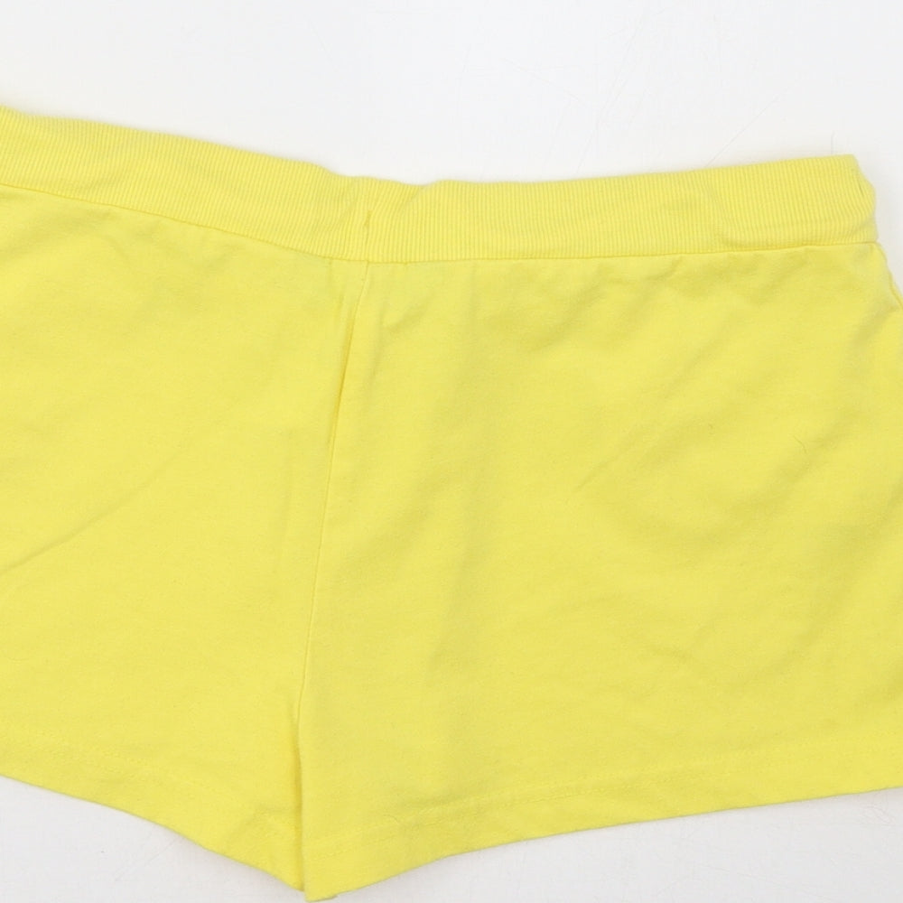 Papaya Womens Yellow   Sweat Shorts Size 14
