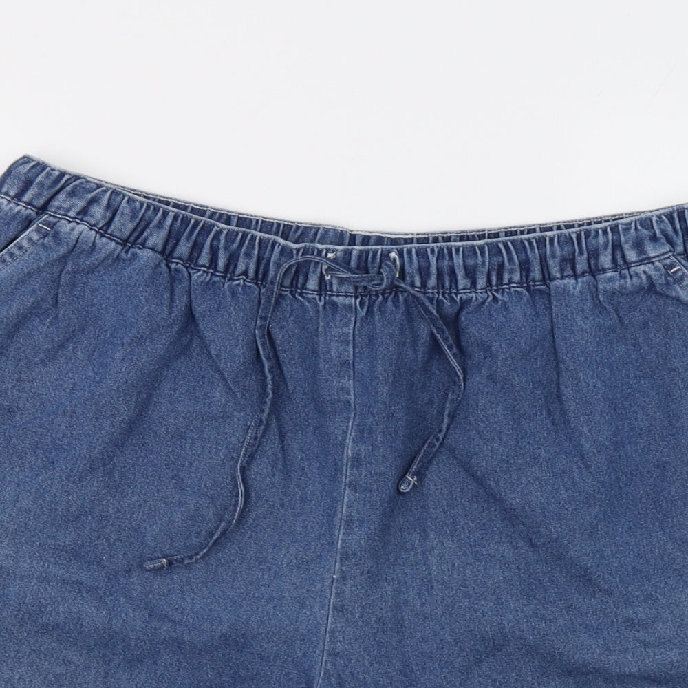 Plus Collection Womens Blue  Denim Bermuda Shorts Size 18