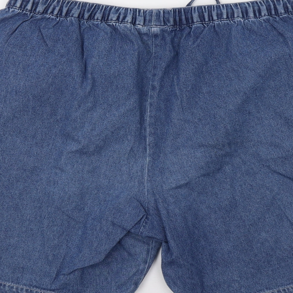 Plus Collection Womens Blue  Denim Bermuda Shorts Size 18