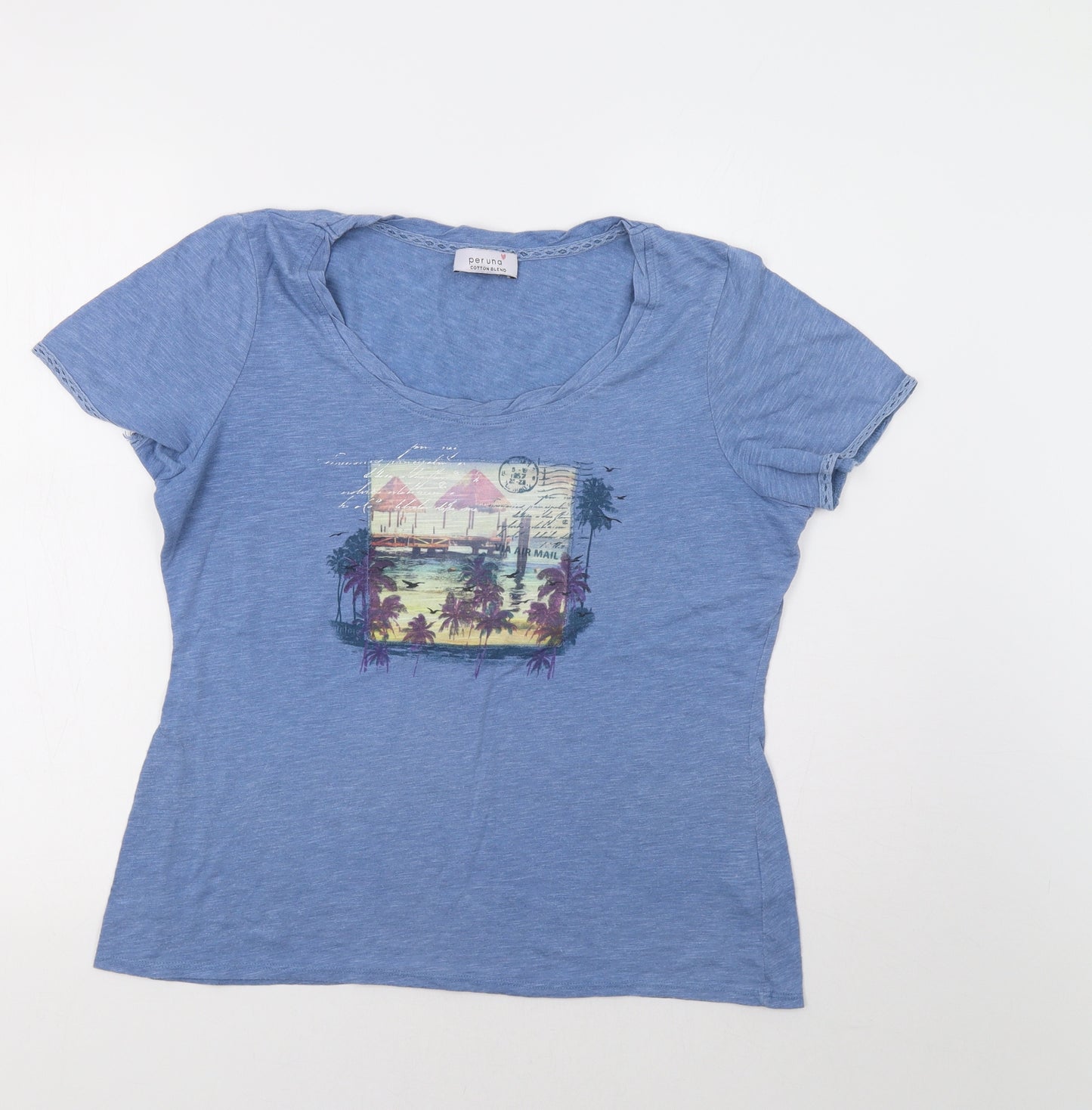 Per Una Womens Blue   Basic T-Shirt Size 14