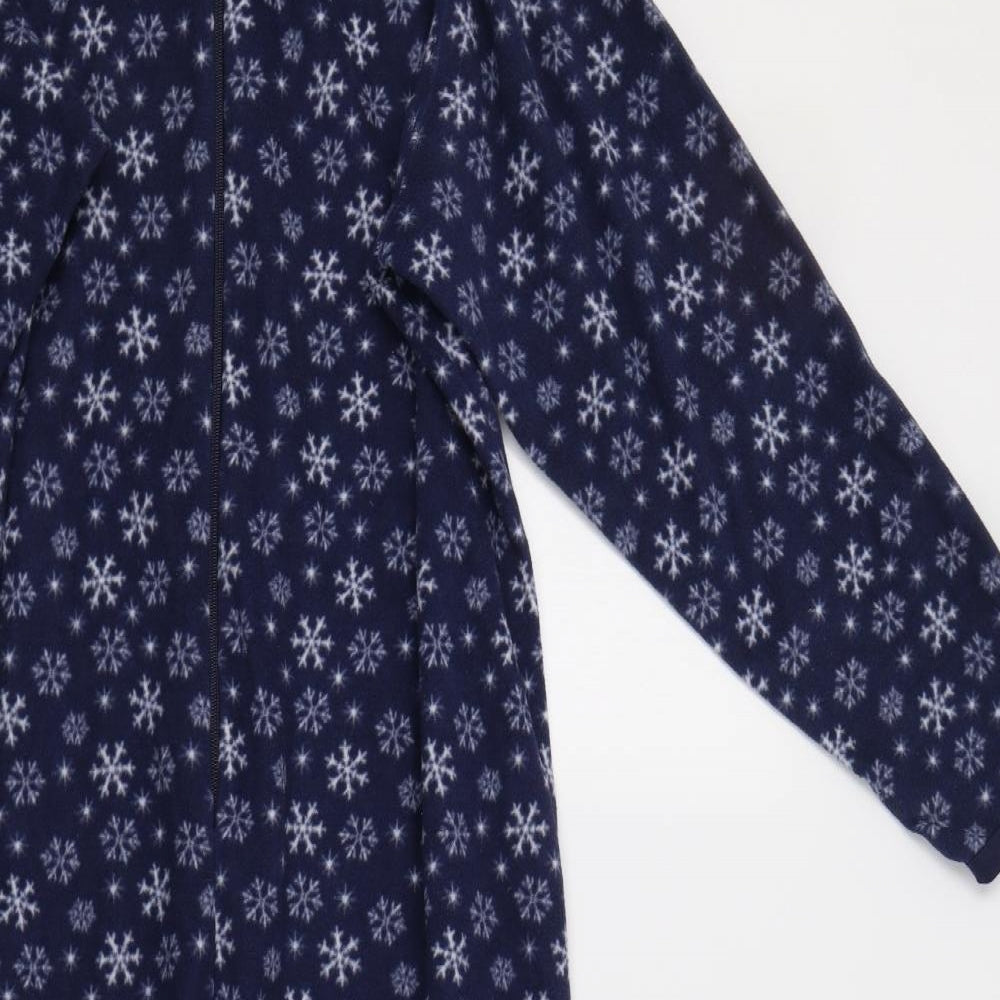 F&F Womens Blue    Bodysuit Size L  - Snowflake Print