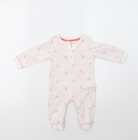 M&S Baby White Floral  Babygrow One-Piece Size 3-6 Months