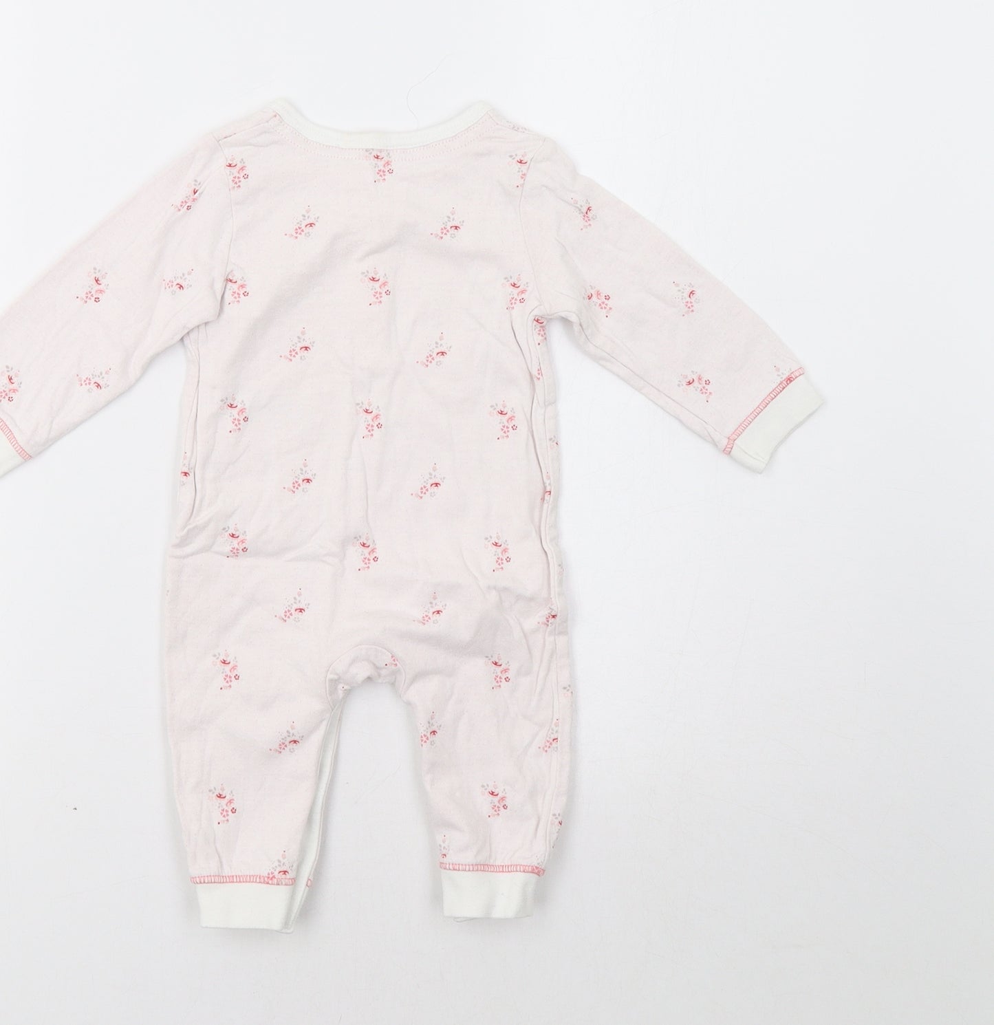 M&S Baby White Floral  Babygrow One-Piece Size 3-6 Months