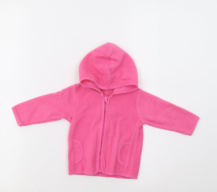 George Baby Pink Full Zip Jumper Size 0-3 Months
