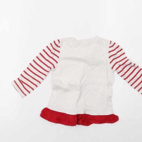 Ladybird Baby White Striped  Basic Blouse Size 12-18 Months