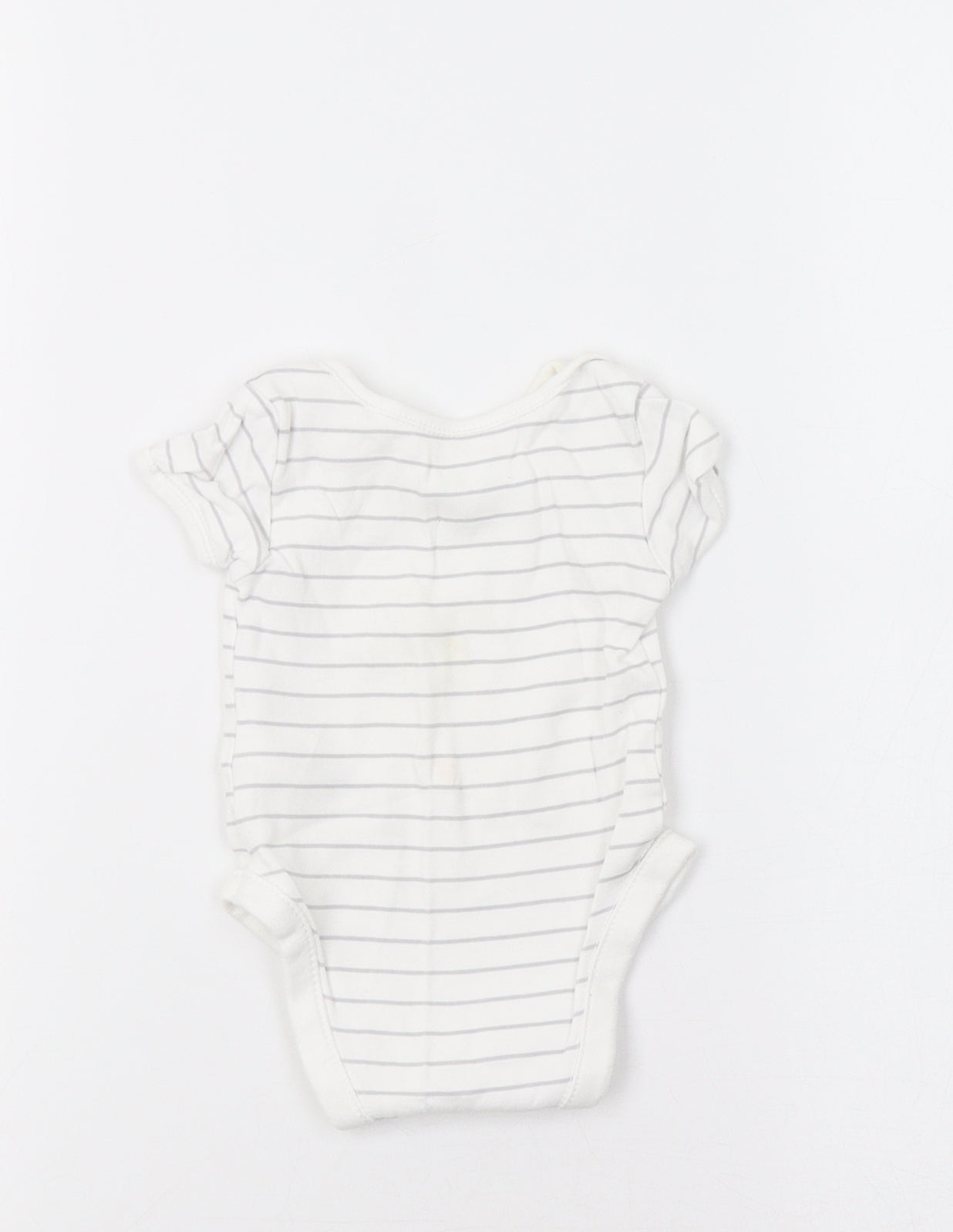 George Baby White Striped  Romper One-Piece Size 0-3 Months