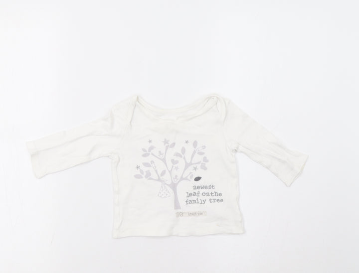 George Baby White Basic Blouse Size 6-9 Months
