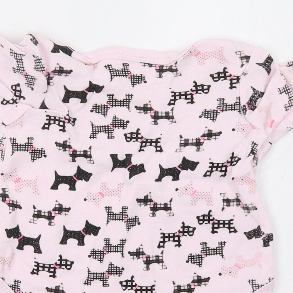 Bebe Bonito Baby Pink   Romper One-Piece Size 3-6 Months  - Dog Print