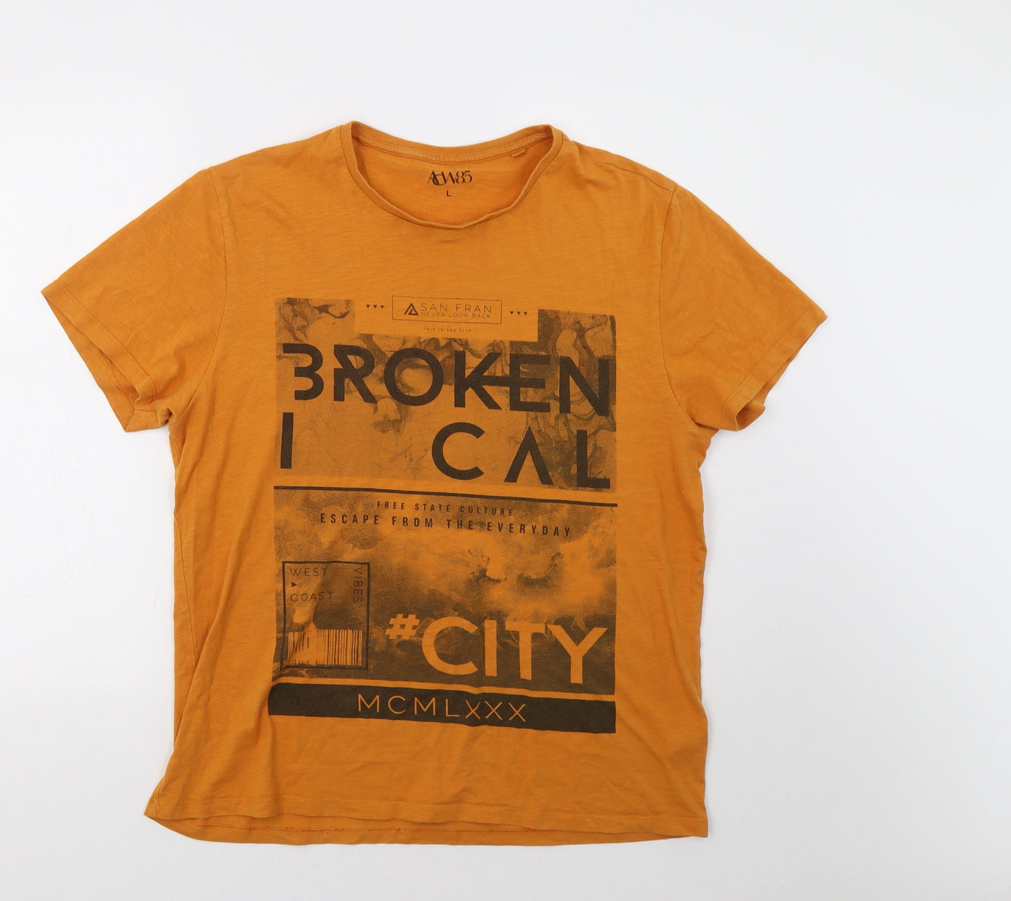 Matalan Mens Yellow    T-Shirt Size L
